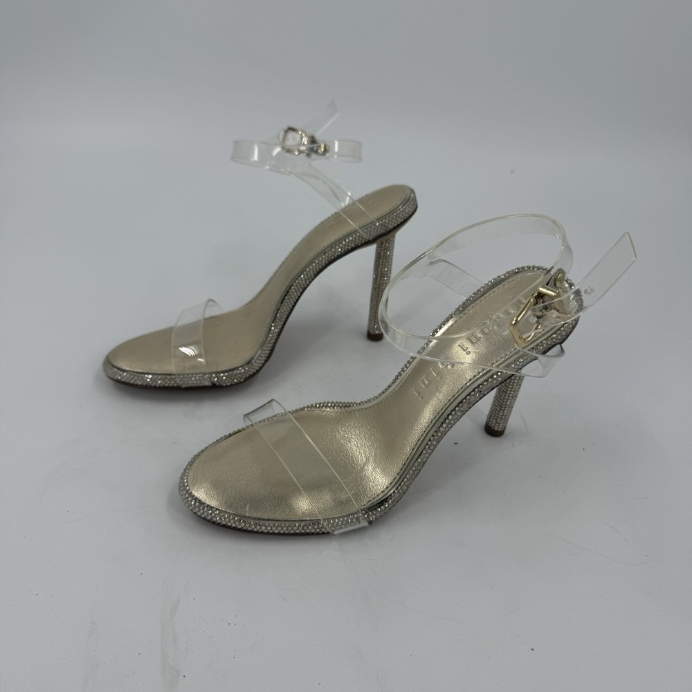 Gianni Bini Women's 7M Clear Rhinestone Stiletto Heels Crystal Sandals NEW